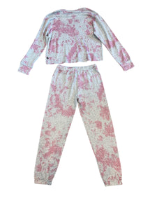 Pixie Lane girls 2pc hacci knit tie dye pants set 9-10