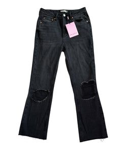 Avec Les Filles women’s high rise kick crop jeans 26 NEW