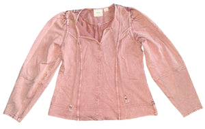 Maeve Anthropologie women’s puff sleeve braided tassel top M