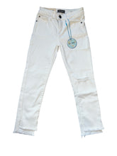 DL1961 Ultimate girls Chloe ankle step hem white jeans 8 NEW