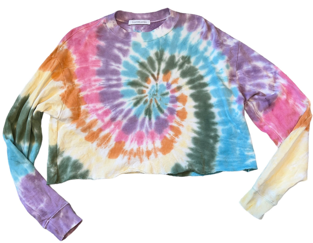 Daydreamer women’s tie dye cropped sweatshirt S