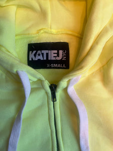 Katie J NYC juniors Dylan cropped zip hoodie XS