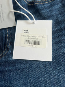 Pistola women’s Haven high rise boot cut jeans 25 NEW
