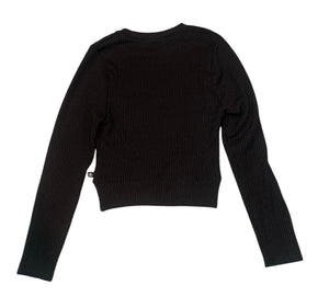 Pixie Lane girls texture ribbed long sleeve cropped top 9-10