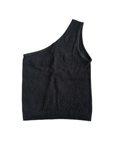 Malibu Sugar juniors ribbed one shoulder tank top ONE SIZE