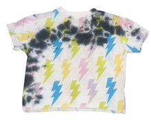 Vintage Havana girls lightning bolt tie dye boxy tee M(10-12)