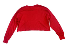 Katie J NYC tween girls cropped long sleeve thermal top XL(14)