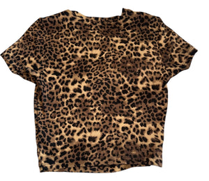 Garage women’s cropped leopard tee XS