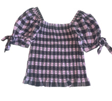 Habitual girls gingham smocked top 7-8