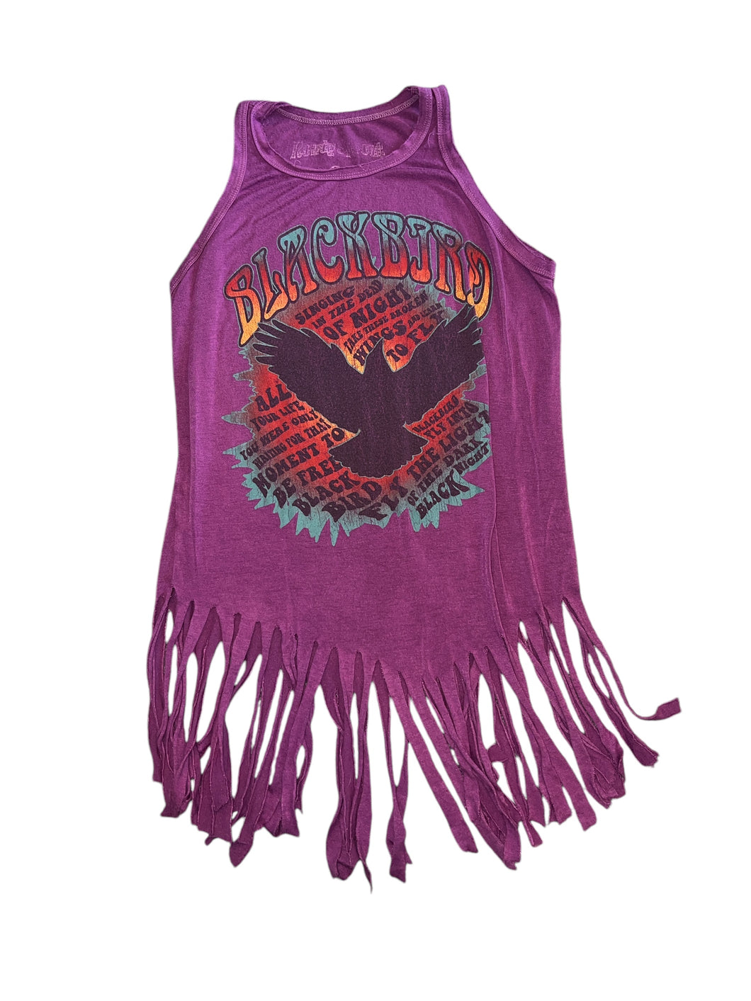 Rowdy Sprout girls Blackbird fringe tank 6