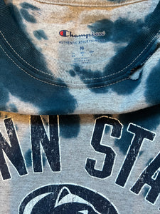 Champion women’s Penn State University distressed tie dye tee shirt M