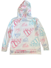 Adidas girls airbrush graphic logo active hoodie L(14)