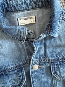 Free People women’s Marci denim shorttails romper XS