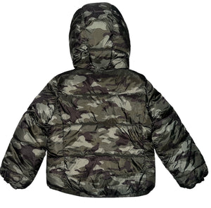 Gap Kids girls reversible camo/sherpa puffer jacket S(6-7)