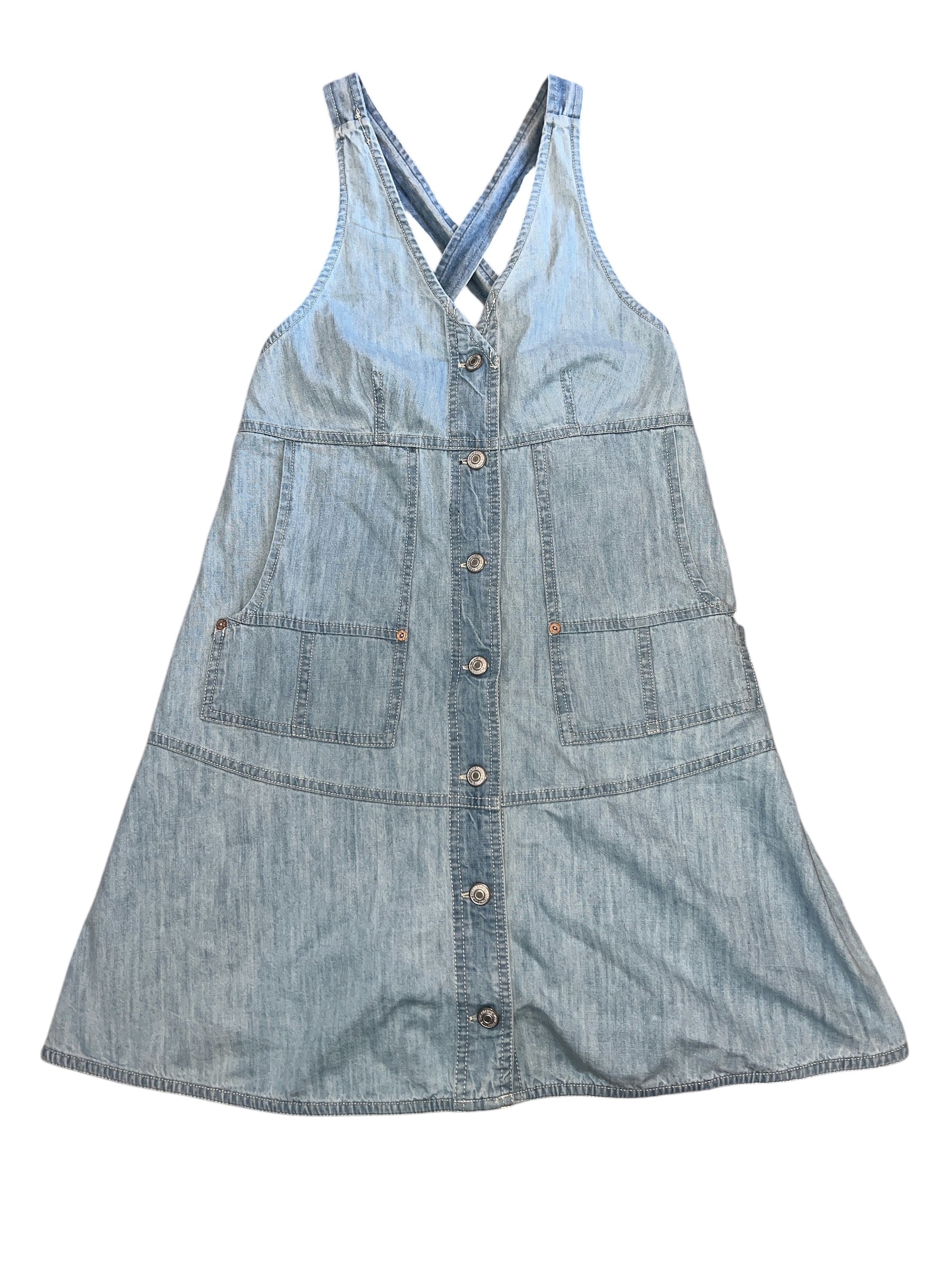 Free People women's Pocket Full of Sunshine denim overall dress XS NEW –  Makenna's Threads