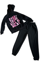 Unbranded girls 2pc Everything Will Be Okay sweatshirt 8Y