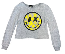 Love Junkie girls daisy happy face cropped sweatshirt M(10)