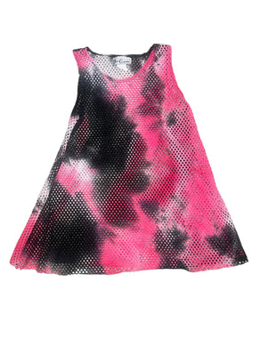 Dori Creations girls tie dye mesh tank dress/cover up 6x