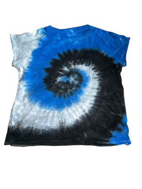 Katie J NYC tween girls swirl tie dye raglan tee M(10)