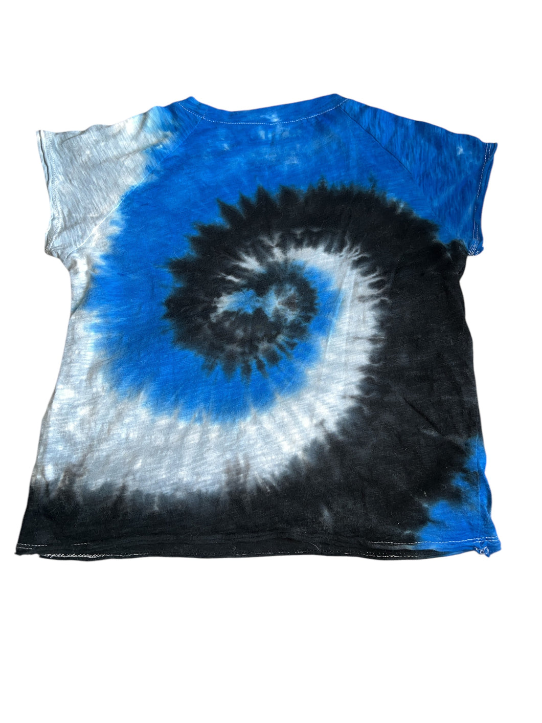 Katie J NYC tween girls swirl tie dye raglan tee M(10)