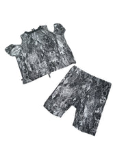 Pixie Lane girls 2pc knotted hem cold shoulder tee & bike shorts set 9-10