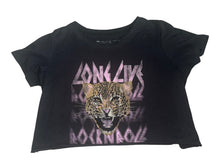 Prince Peter women’s/junior’s Long Live Rock N Roll distressed cropped tee S