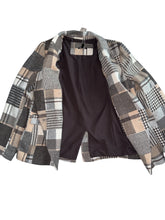 Drew women’s patchwork blazer jacket L NEW