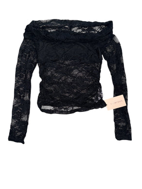 Shein Bae women’s sheer lace off shoulder top M NWT