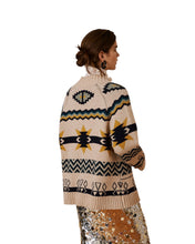 Sfizio Studio women’s sweater cardigan with ethnic motifs M