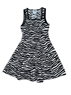 Milly Minis girls scuba knit zebra dress 12