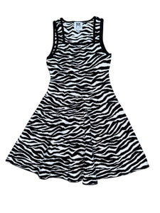 Milly Minis girls scuba knit zebra dress 12