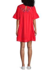 Free People embroidered flowers mini dress XS