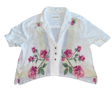 We The Free x Free People Big Blooms button down blouse XS