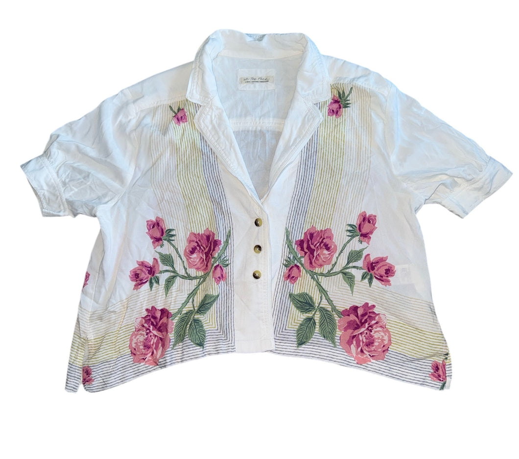 We The Free x Free People Big Blooms button down blouse XS