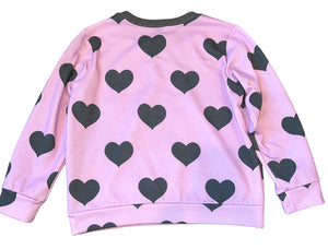 Pixie Lane girls french terry heart print sweatshirt 9-10