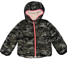 Gap Kids girls reversible camo/sherpa puffer jacket S(6-7)