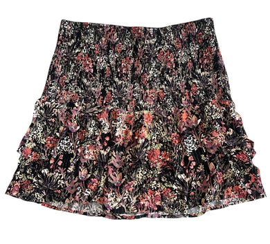Aqua women’s floral smocked mini skirt XL