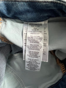 Good American women’s hi rise straight leg jeans 14/32