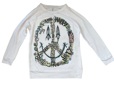 Lauren Moshi girls Happy Peace cozy knit pullover top 8