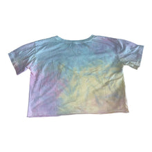 US Apparel women’s/juniors tie dye happy face cropped tee XS