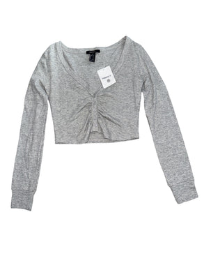 Forever21 juniors/womens cropped ruched cardigan S NEW