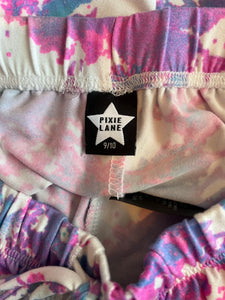 Pixie Lane girls tie dye lounge shorts 9-10