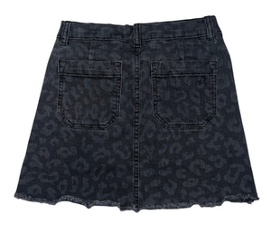 DL1961 girls Jenny denim button skirt in wild animal 12