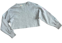 Vintage Havana girls cropped embroidered happy face sweatshirt L(14)