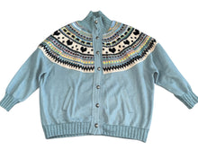 Free People women’s Emily fair isle button up sweatshirt XS