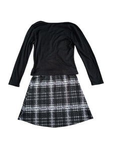 Wild Daisy girls 2pc plaid skirt set 8