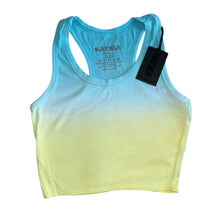 Katie J NYC Livi juniors ribbed dip dye racerback crop tank S NEW
