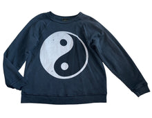 Retrobrand women’s oversized ying yang distressed sweatshirt XS