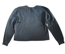 Jerzees Nublend girls custom distressed embroidered happy face sweatshirt L(14-16)
