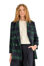 Molly Bracken women’s checked woven wool blend blazer jacket XS NEW